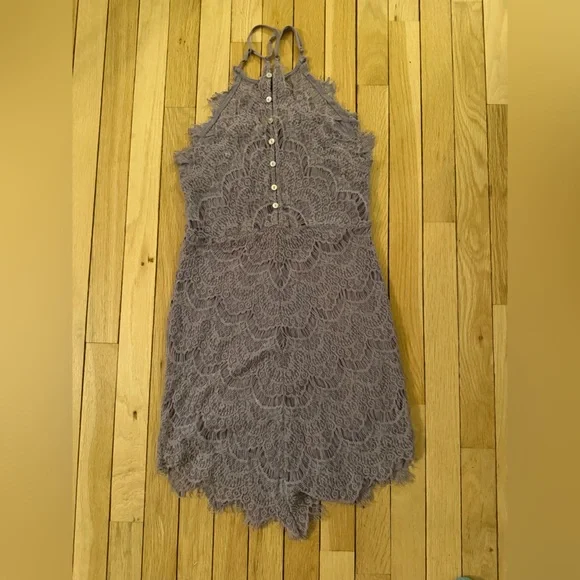 Intimately Free People She's Got It Crochet Lace Mini Slip dress size S - Picture 8 of 11